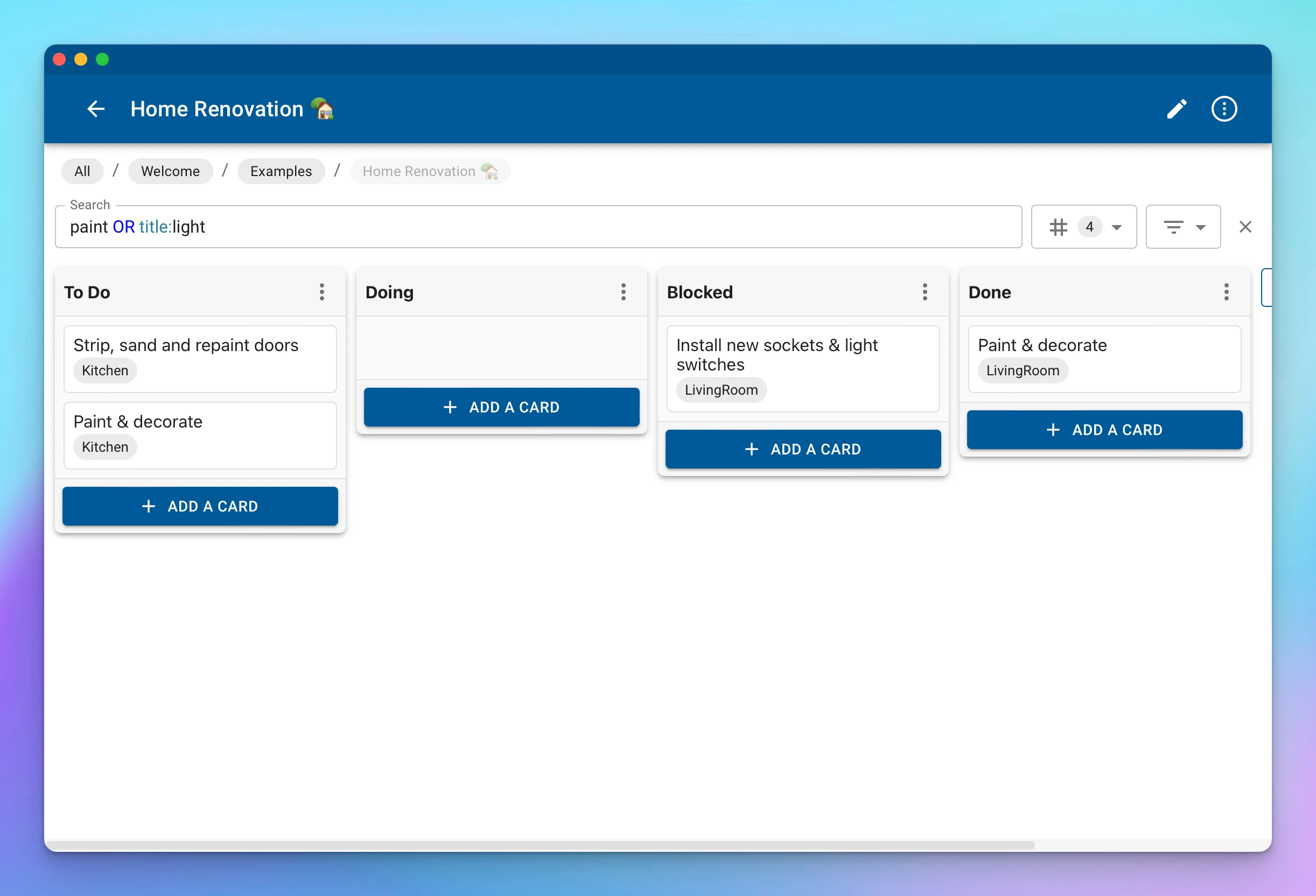 Filters (Kanban boards)